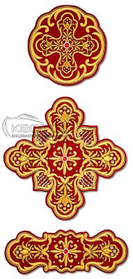 Ιερατικοί Σταυροί Σετ με Ημιπολύτιμους Λίθους και Σχέδιο Σταυρό