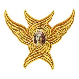 Μοτίφ Ραφτό Σεραφείμ 12x6cm Χρυσοκέντητο 