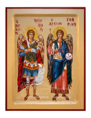 Εικόνα Αρχάγγελοι Μιχαήλ και Γαβριήλ Χρυσοτυπία