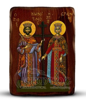 Εικόνα Άγιοι Κωνσταντίνος και Ελένη Ανάγλυφη
