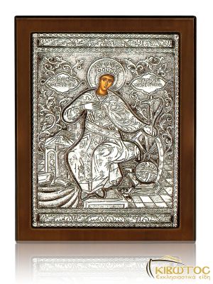 Εικόνα Ασημένια Αγία Αικατερίνη 23x17cm