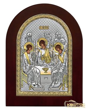 Εικόνα Ασημένια Αγία Τριάδα Δίχρωμη 21x15cm