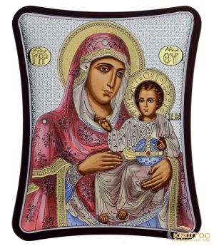 Εικόνα Παναγία Ιεροσολυμίτισσα Ασημένια Πολύχρωμη