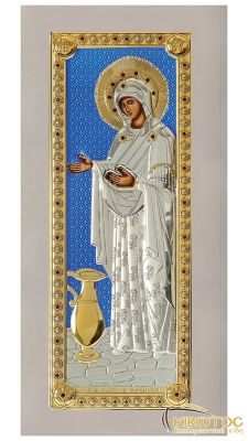 Εικόνα Παναγία Γερόντισσα Ασημένια Βασιλικό Μπλε