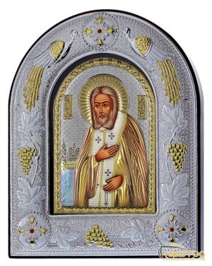 Εικόνα Άγιος Σεραφείμ Ασημένια Πολύχρωμη