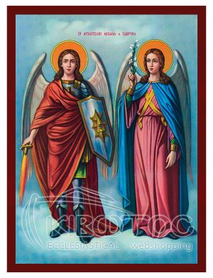 Εικόνα Οι Αρχάγγελοι Μιχαήλ και Γαβριήλ Αναγέννηση Βυζαντινή