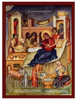 Εικόνα Η Γέννηση της Θεοτόκου Βυζαντινή