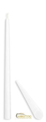 Λαμπάδα Λευκή Κοφτή Μεσαίο Μέγεθος ύψος 38 εκ βάρος 70 γρ
