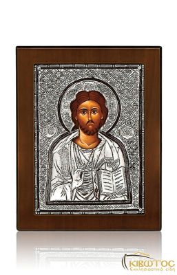 Εικόνα Ασημένια Ιησούς Χριστός 15x12cm
