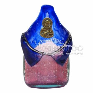 Καντήλι Φυσητό Γυαλί Επιτραπέζιο Ροζ Μπλε