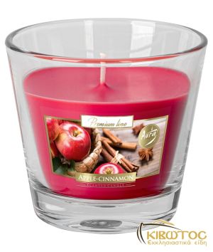 Αρωματικό Κερί Μήλο & Κανέλα σε Γυάλινο Ποτήρι
