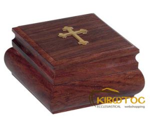 Κουτί Αποθήκευσης ξύλινο με μπρούτζινο σταυρό