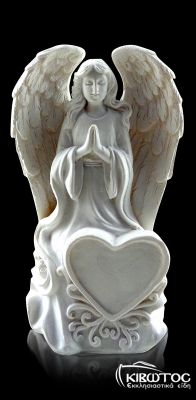Άγαλμα για το Μνήμα Άγγελος Προσευχόμενος με Καρδιά