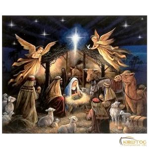 Πίνακας Φωτιζόμενος Γέννηση του Ιησού στη Φάτνη