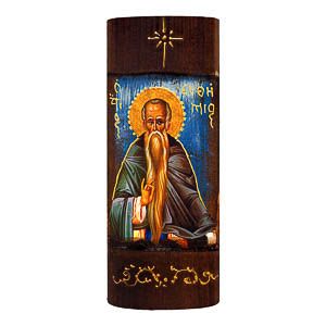 εικόνα άγιος Ευθύμιος εκκλησιαστικά είδη Ξύλινη Χειροποίητη Χρυσή Γραφή 23,5x9,5
