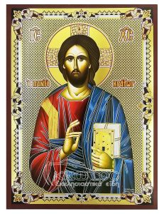 Εικόνα Ιησούς Χριστός Παντοκράτωρ Χρυσοκονδυλιά