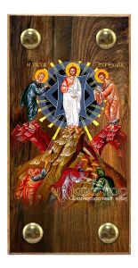 εικόνα βάπτισης Ιησούς Χριστός Μεταμόρφωση Σωτήρος εκκλησιαστικά είδη Ξύλινο Εικονάκι Στενάρι Πρόκα 11,5x6